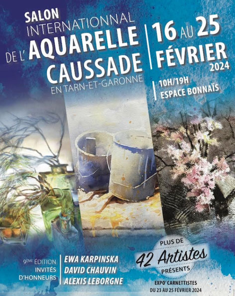 SALON INTERNATIONAL de L'AQUARELLE A CAUSSADE @ Salle Bonnaïs CAUSSADE