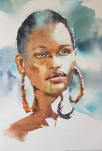 Jeune femme africaine portrait