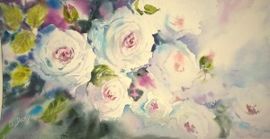 Les roses blanches